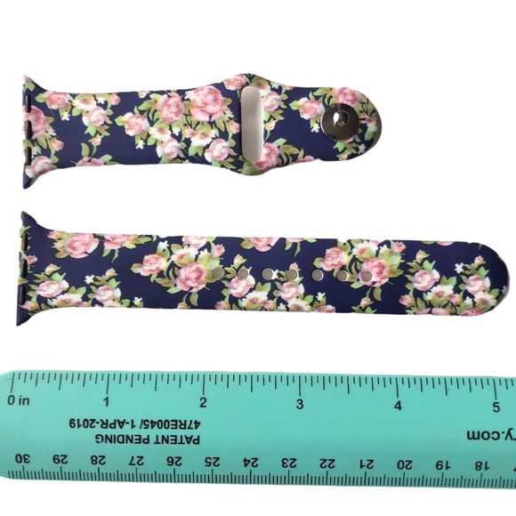 5/$20 NEW FLORAL Silicone Sport Band Apple Watch 38/40/41mm M/L - Picture 4 of 7